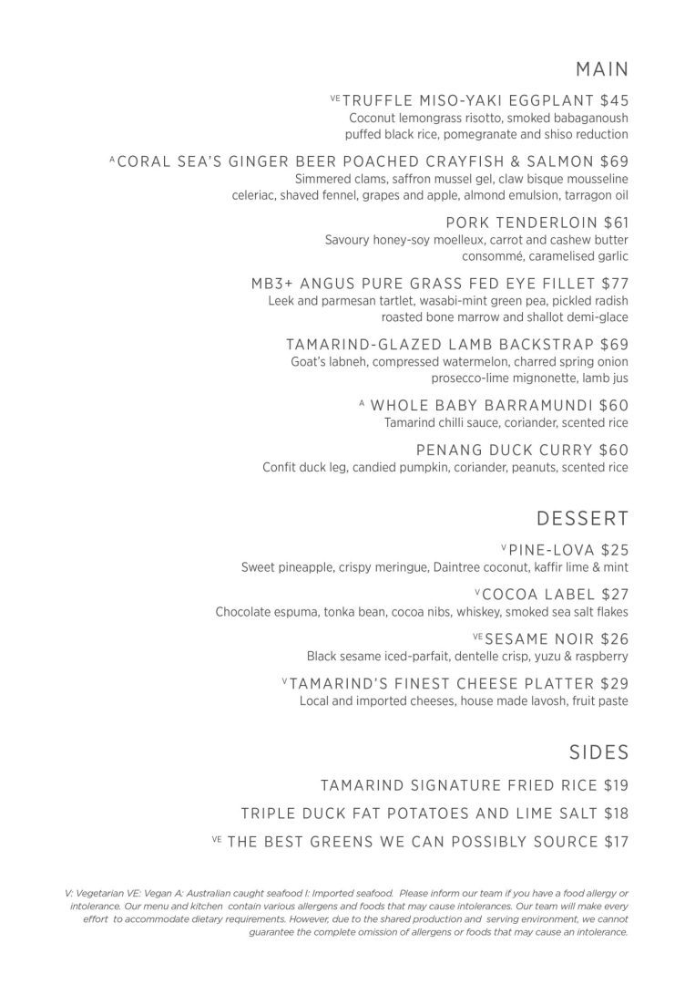 Tamarind Classic Menu - May 2026 1