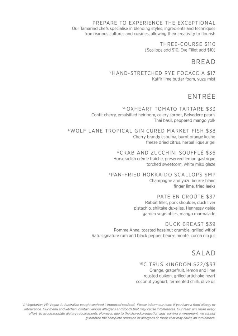 Tamarind Classic Menu - May 2026 2